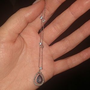 Diamond sapphire Necklace